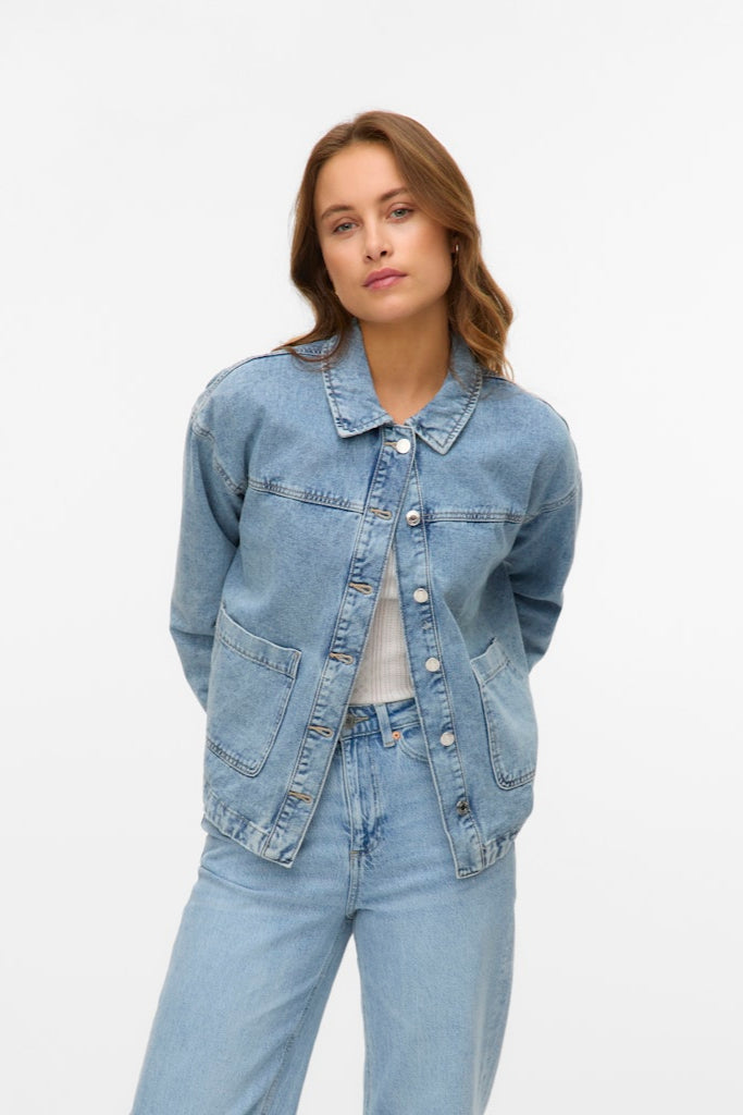Jamie Denim Shacket - Hellblauer Denim