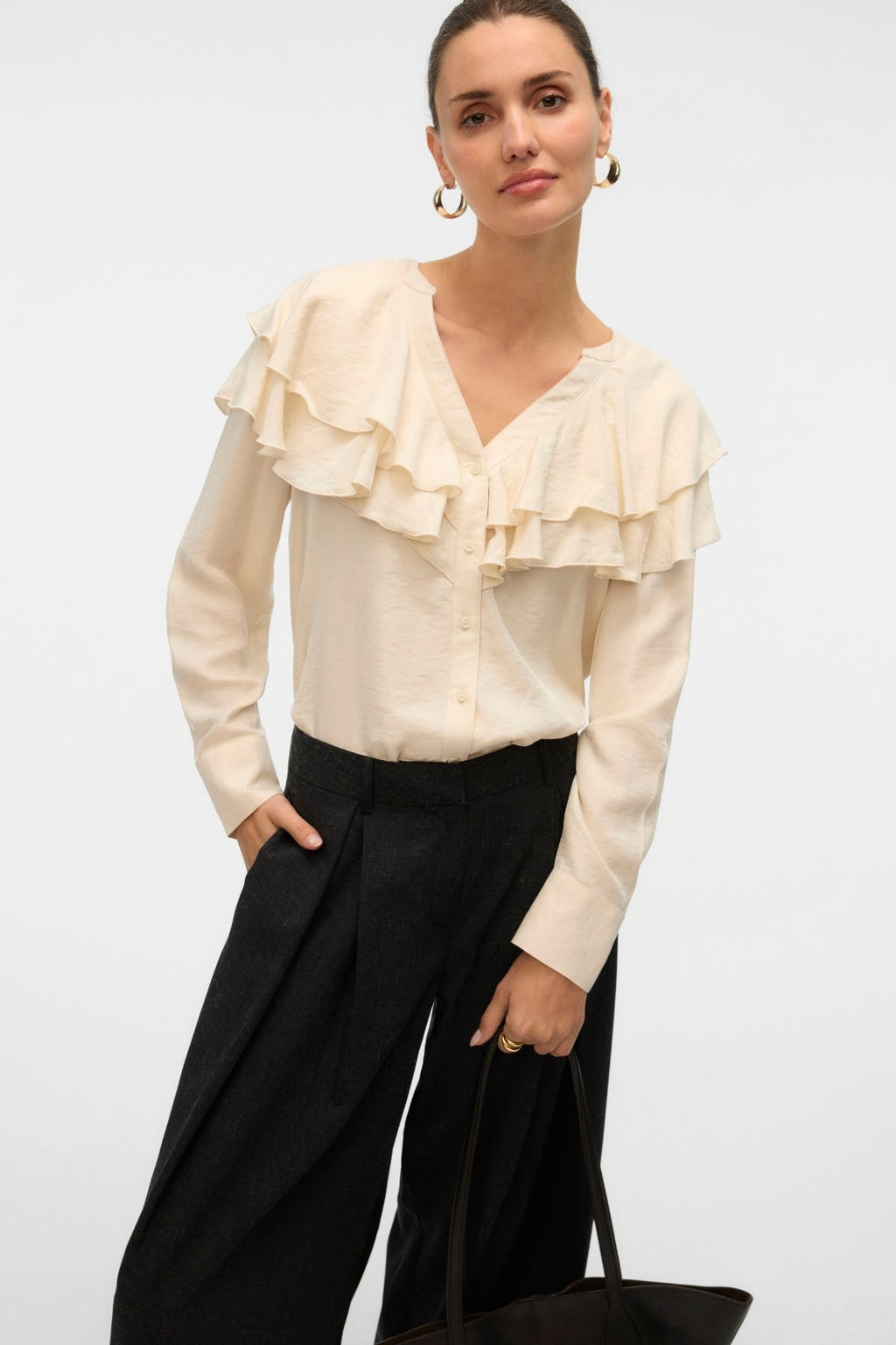 Lizzi flocken Top - Birke