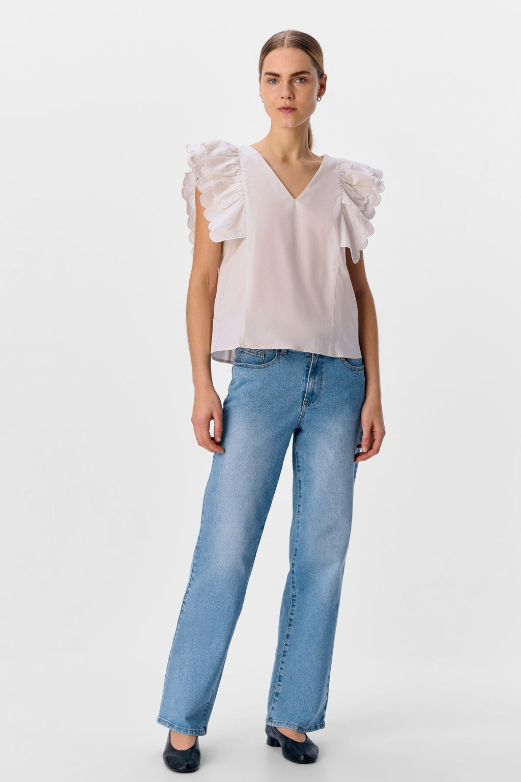Hoffe Papaya Nour S/S Top - Weißer Sand