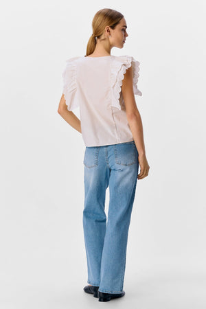 Hoffe Papaya Nour S/S Top - Weißer Sand