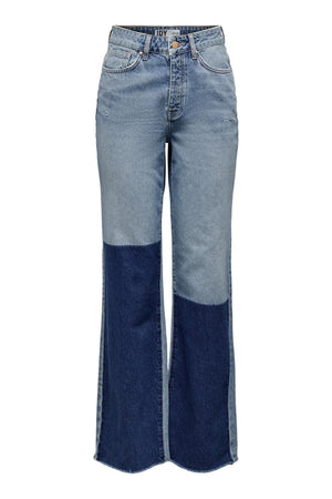 Zikka Farbblock Pants - mittelblauer Denim