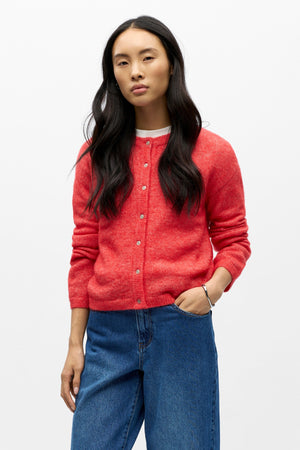 Achat-Strickjacke – Poinsettia Melange