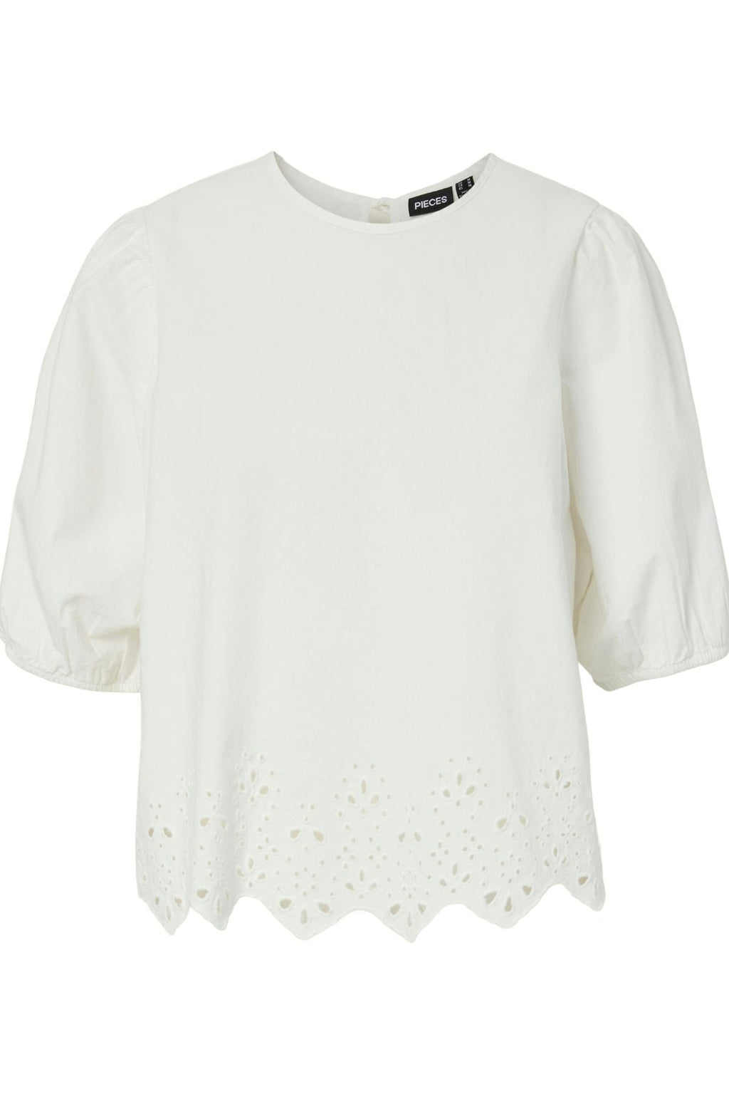 Salmina Neues Top – Cloud Dancer Stickerei