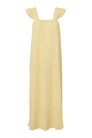 Volantkleid mit Flora-Trägern – Französische Vanille