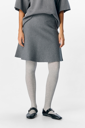 Reynard HW kurzer Strickrock - mittelgraue Melange