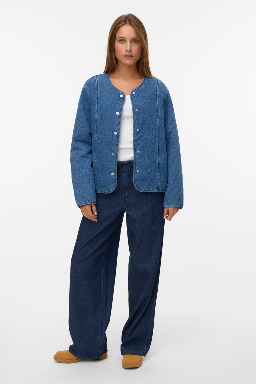 Era Steppjacke – Mittelblauer Denim