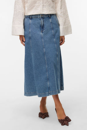 Alaina Jeansrock – Mittelblauer Denim