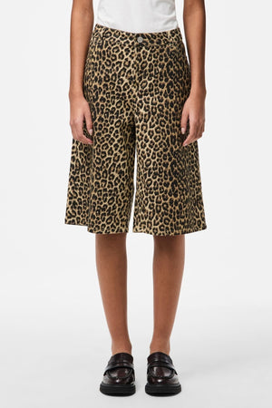 Salume Wide Jeans Shorts - Weißer Pfeffer -Leo