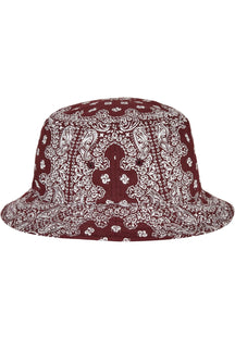 Bandana Print Bucket Hat - Kirsche/Weiß