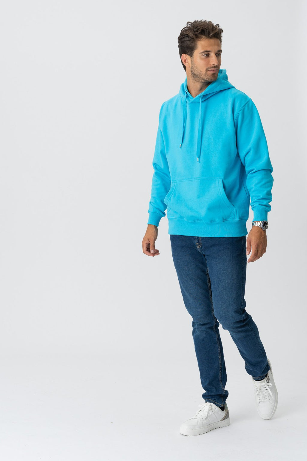 Basic Hoodie - Türkisblau