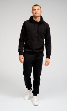 Basic Sweatsuit mit Hoodie (schwarz) - Paketangebot