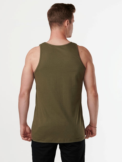 Basic Tanktop - Army Green - TeeShoppen Group™ - Underwear - TeeShoppen