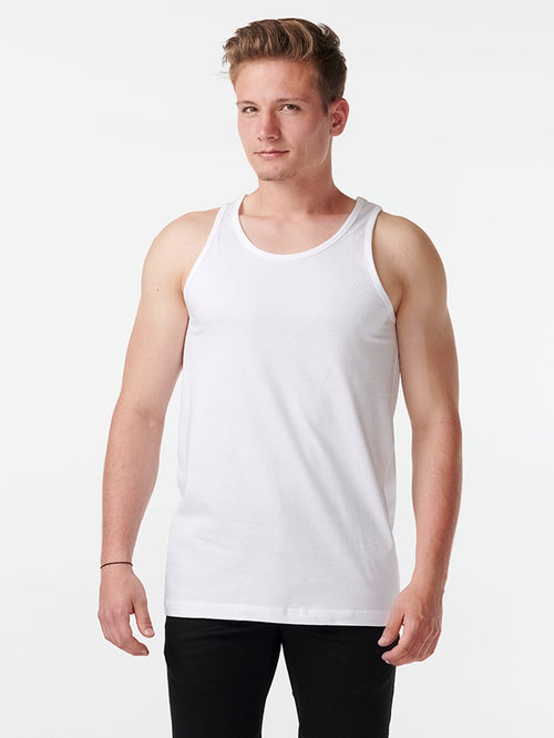 Basic Tanktop - White - TeeShoppen Group™ - T-shirt - TeeShoppen