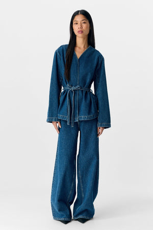 Mallie Blazer - mittelblauer Denim