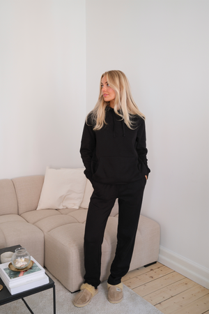 Unverzichtbares Kapuzen-Sweatset für Damen - Schwarz
