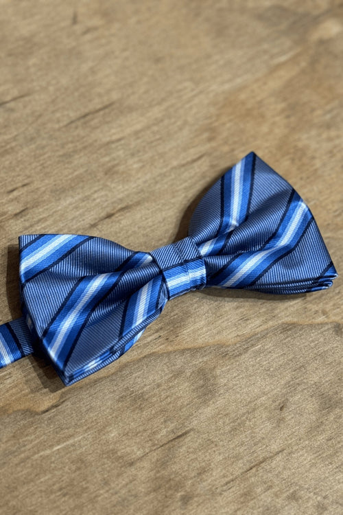 Bowtie - Dark Blue Striped - TeeShoppen Group™