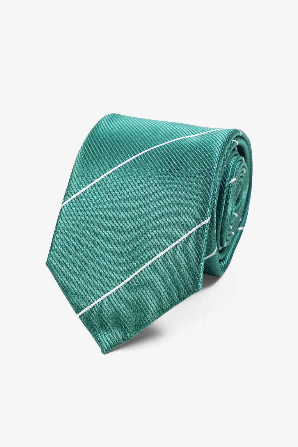 Krawatte - grün/weiß gestreift