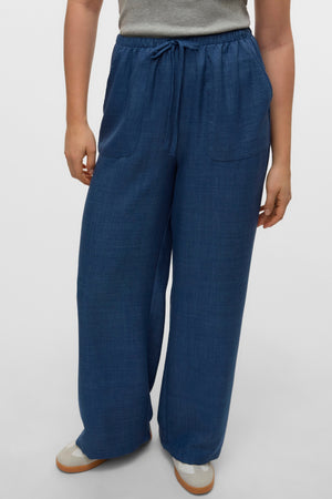 Melaney Loose Pant – Dark Denim Melange