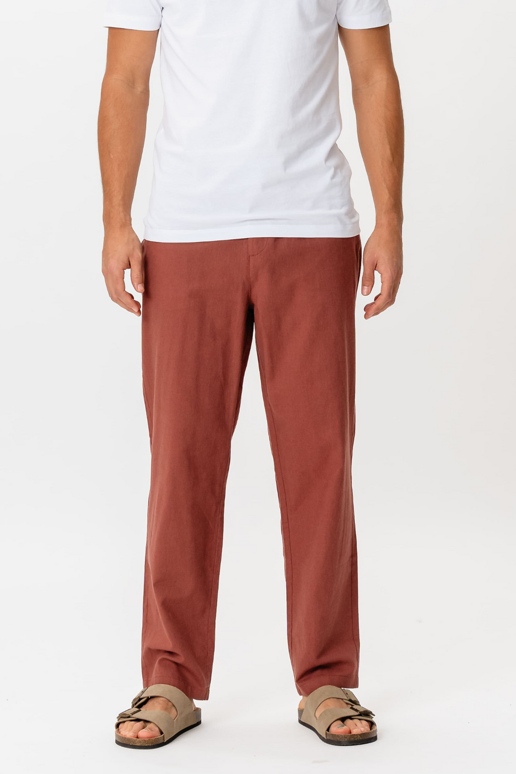 Leinen Pants - Terrakotta