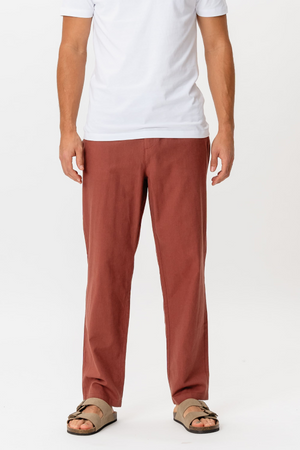 Leinen Pants - Terrakotta