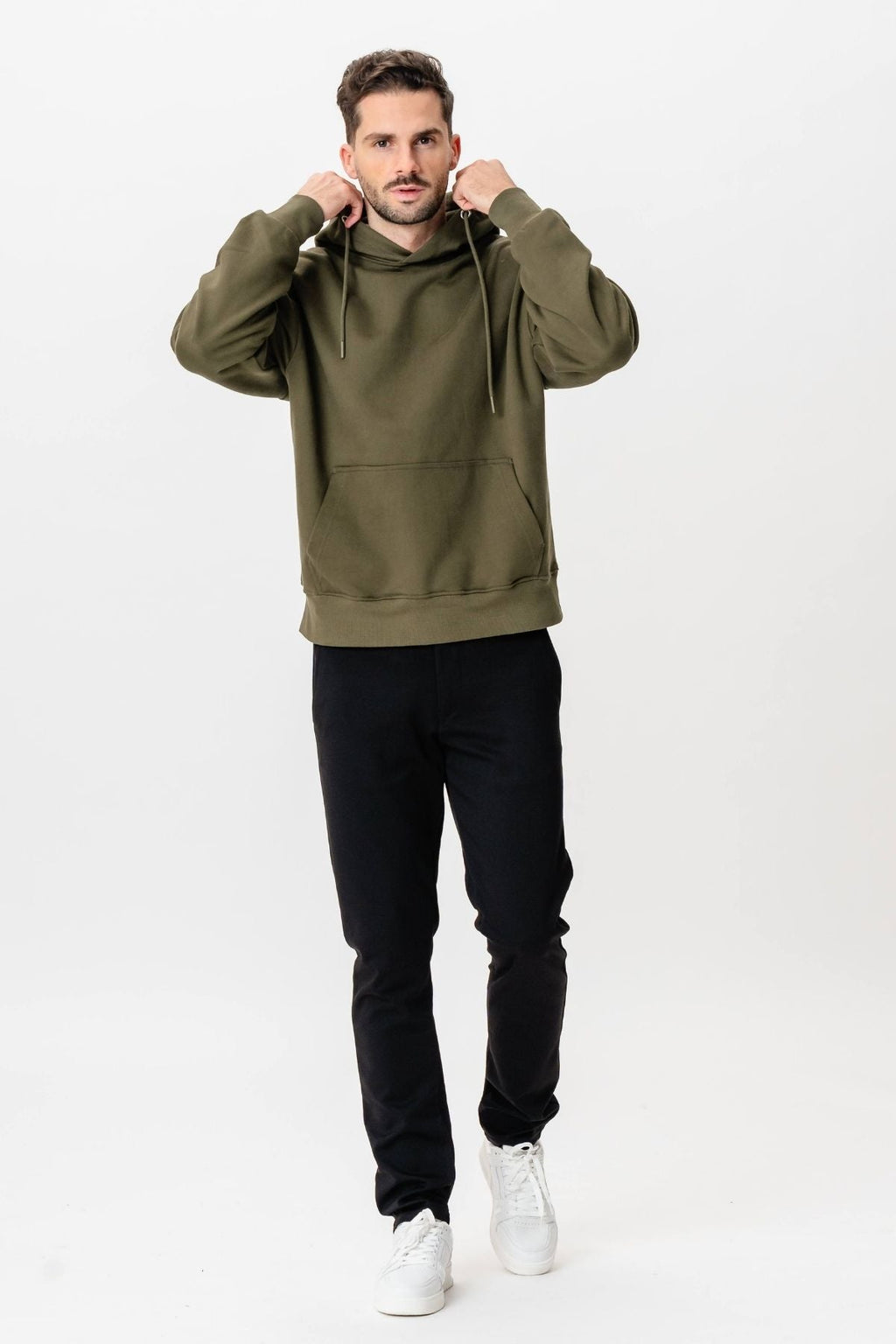 Schwerer Hoodie - Armee