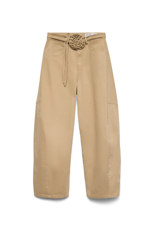 Kaitlin Wide Coloured Barrel Jeans – Kelp