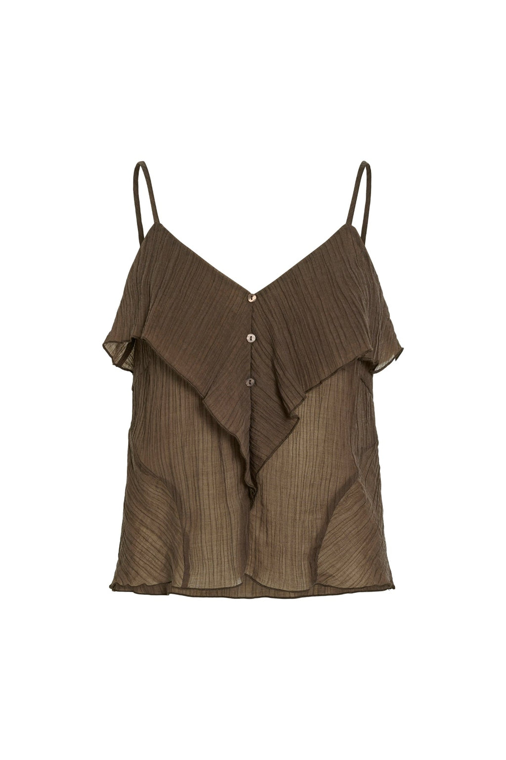 Danira Singlet-Top mit V-Ausschnitt – Schiefer Schwarz