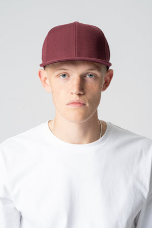 Klassiker Snapback - Kastanienbraun/Maroon