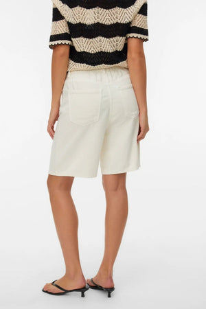 Villa Bermuda Denim Shorts - Ekru