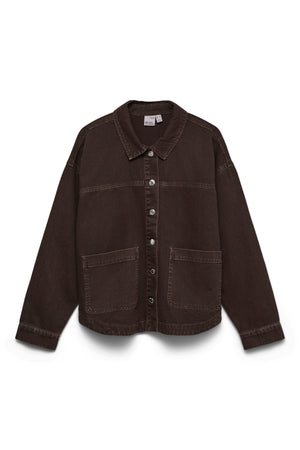 Jamie Denim Shacket – Chocolate Tort-Washed