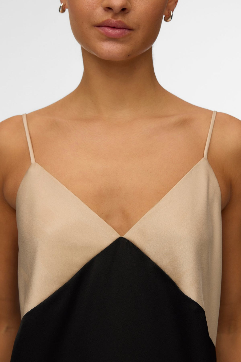 Joy Singlet Knöchelkleid – Zement Schwarz Kontrast