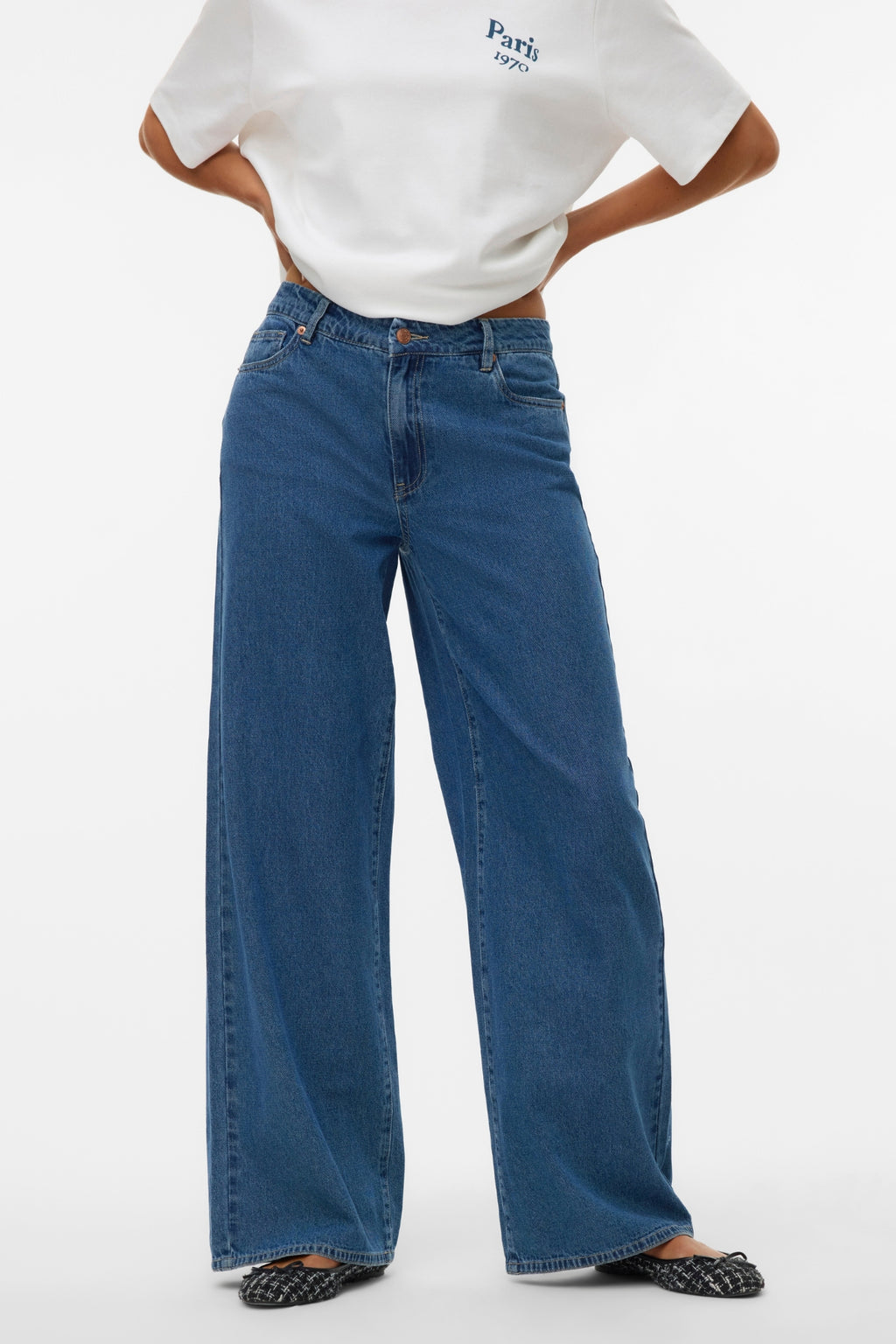 Remy Wide Jeans – Mittelblauer Denim