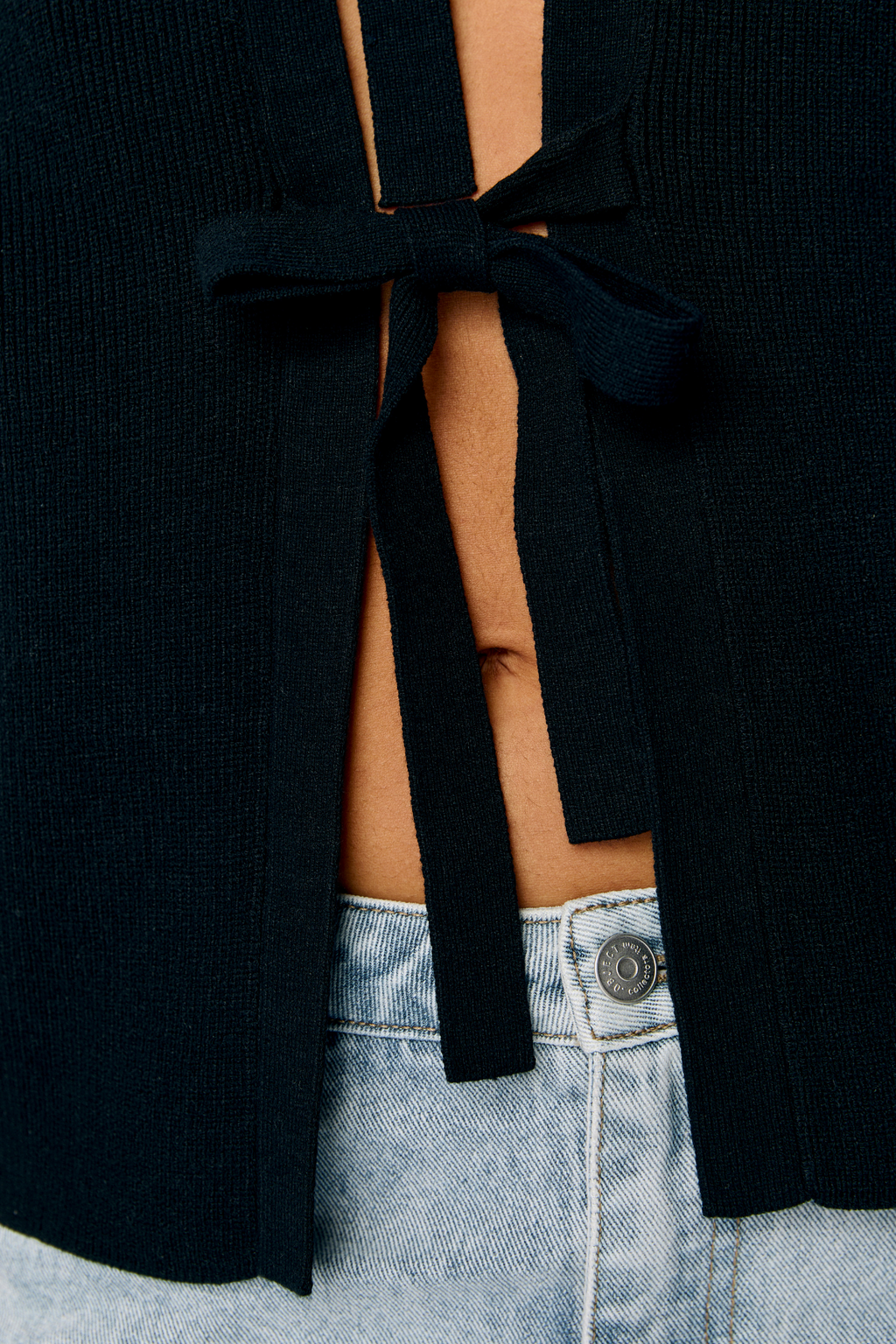 Julla Parvi 2/4 Strick -Strickjacke - Schwarz