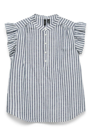 Selma Rüschenoberteil – Marineblauer Blazer – Schneewittchen