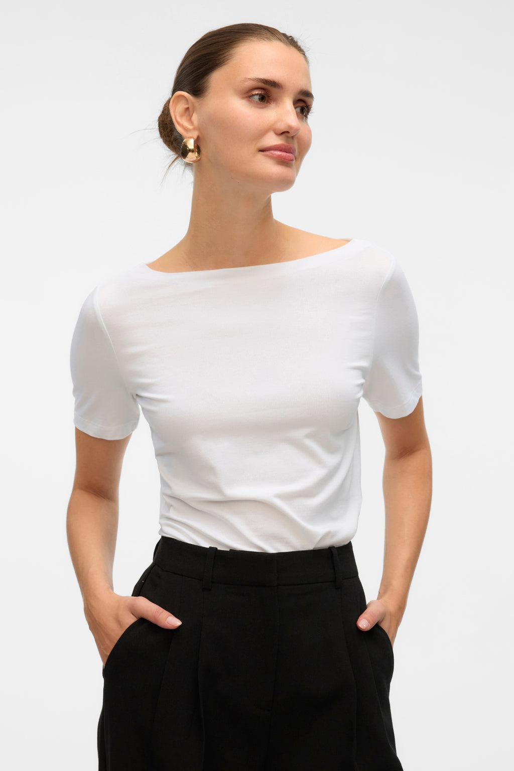 Panda-Modal-Top – leuchtendes Weiß