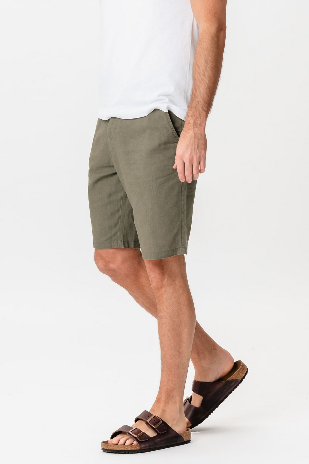 Leinen Shorts - Armee
