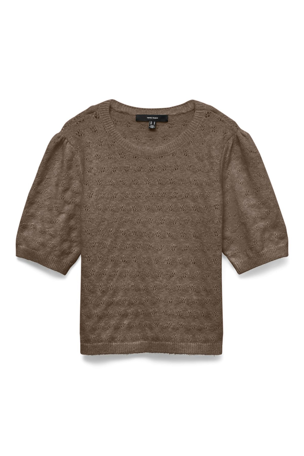 Doffy Stitch Pullover mit O-Ausschnitt - Chocolate Torte - Schwarz Melange