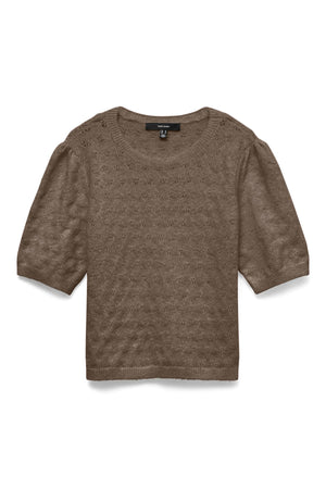Doffy Stitch Pullover mit O-Ausschnitt - Chocolate Torte - Schwarz Melange