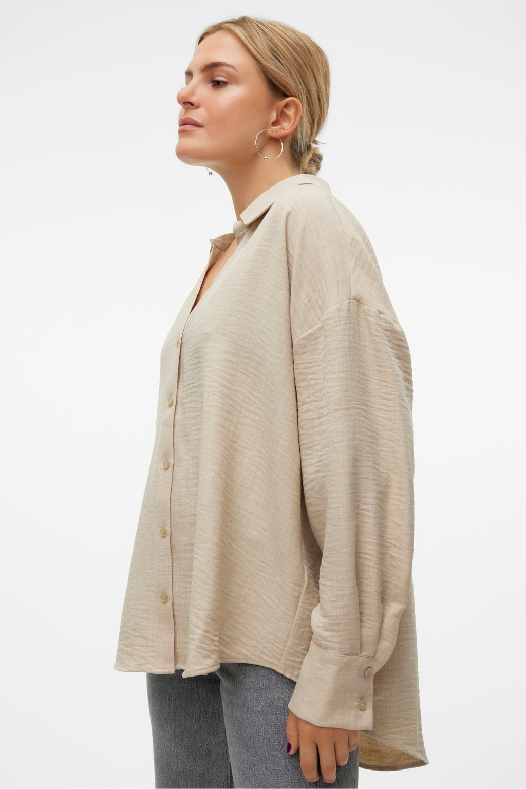 Melaney Queeny Hemd – Overcast Melange