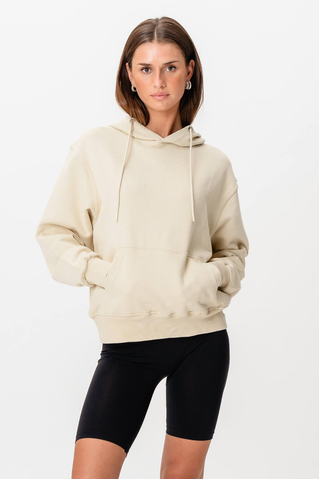 Schwerer Hoodie - Beige