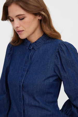 Nily Denim Shirt - Dunkelblauer Denim