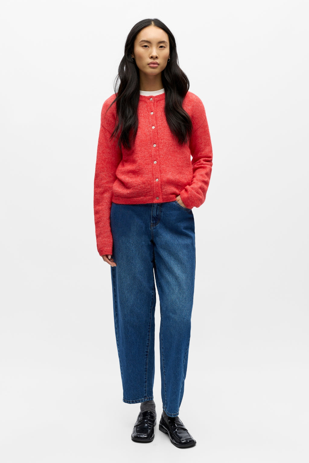 Achat-Strickjacke – Poinsettia Melange