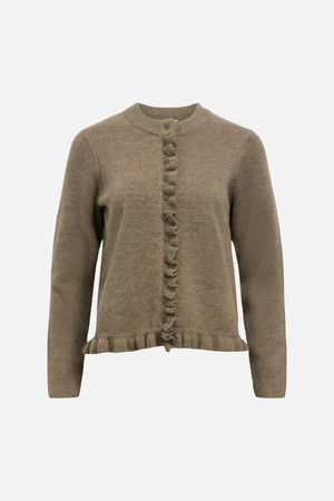 Elva Strick -Strickjacke - Morel Melange