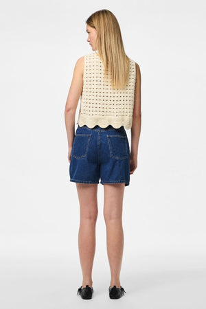 Abbi Shorts - mittelblauer Denim