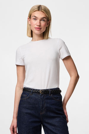 Avery Leder geflochten Slim Gürtel - Schwarz