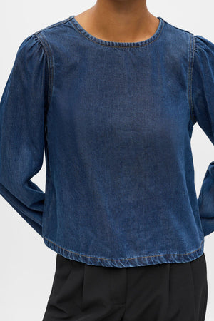 Rahmen oben - dunkelblauer Denim