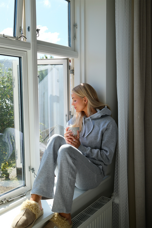 Unverzichtbares Kapuzen-Sweatset für Damen - Grau