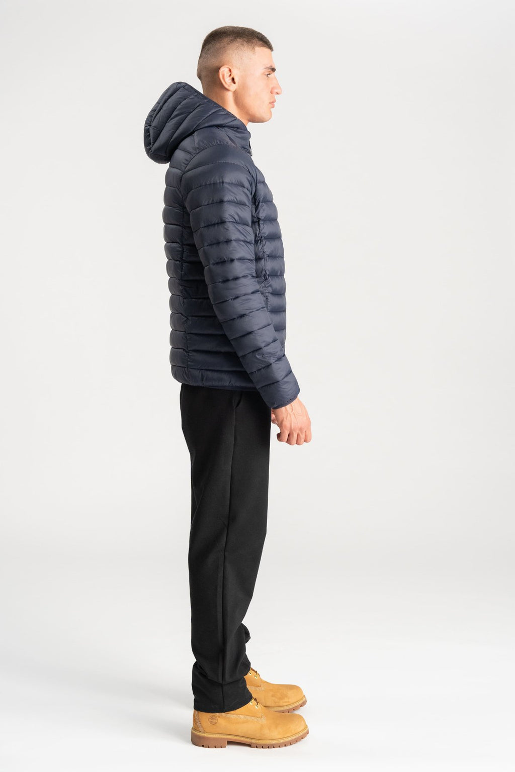 Leichte Pufferjacke mit Kapuze - Navy