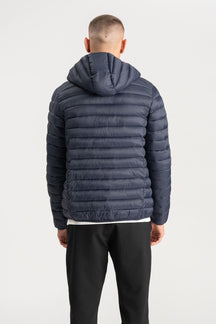 Leichte Pufferjacke mit Kapuze - Navy