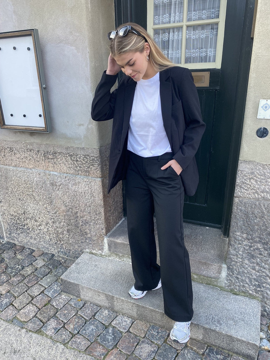 Lisa breit Pants - Schwarz